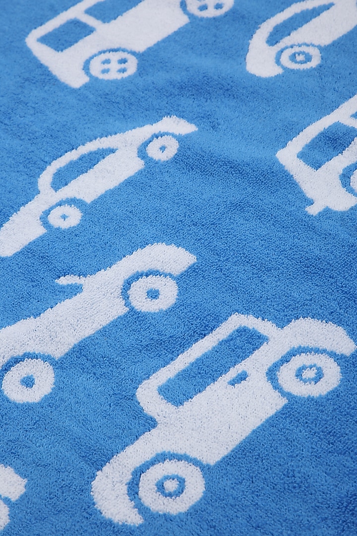 Cobalt Blue Cotton Jacquard Towel by Bonheur at Pernia's Pop Up Shop