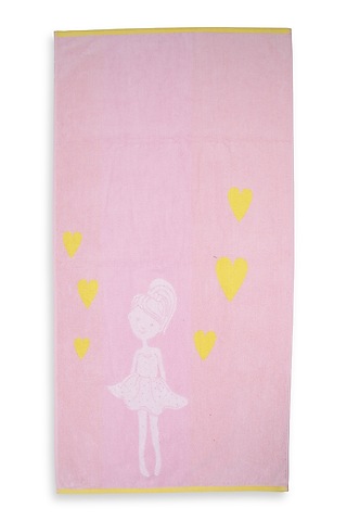 Lilac Cotton Jacquard Towel by Bonheur