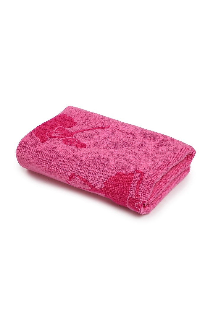 Pink Cotton Jacquard Towel by Bonheur at Pernia's Pop Up Shop