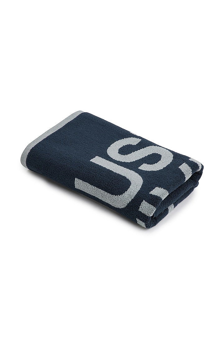 Midnight Blue Jacquard Towel by Bonheur at Pernia's Pop Up Shop