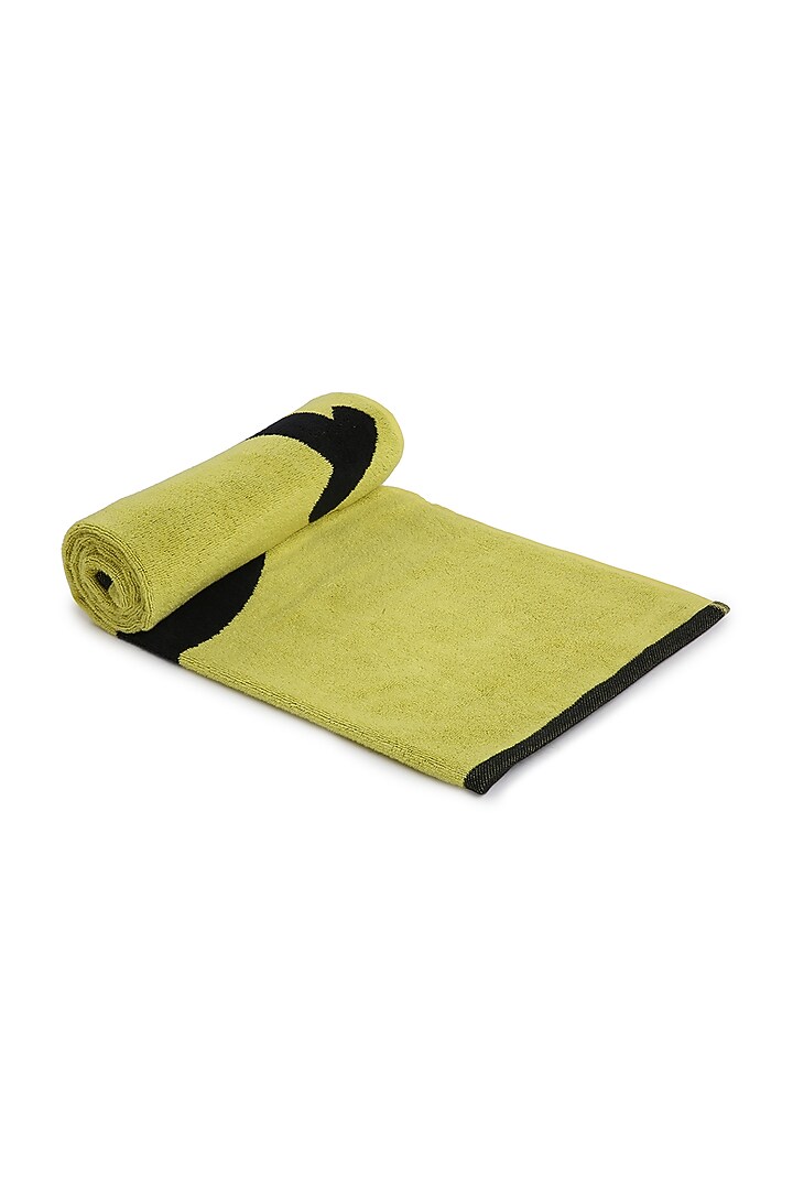 Pale Yellow Cotton Jacquard Towel by Bonheur at Pernia's Pop Up Shop