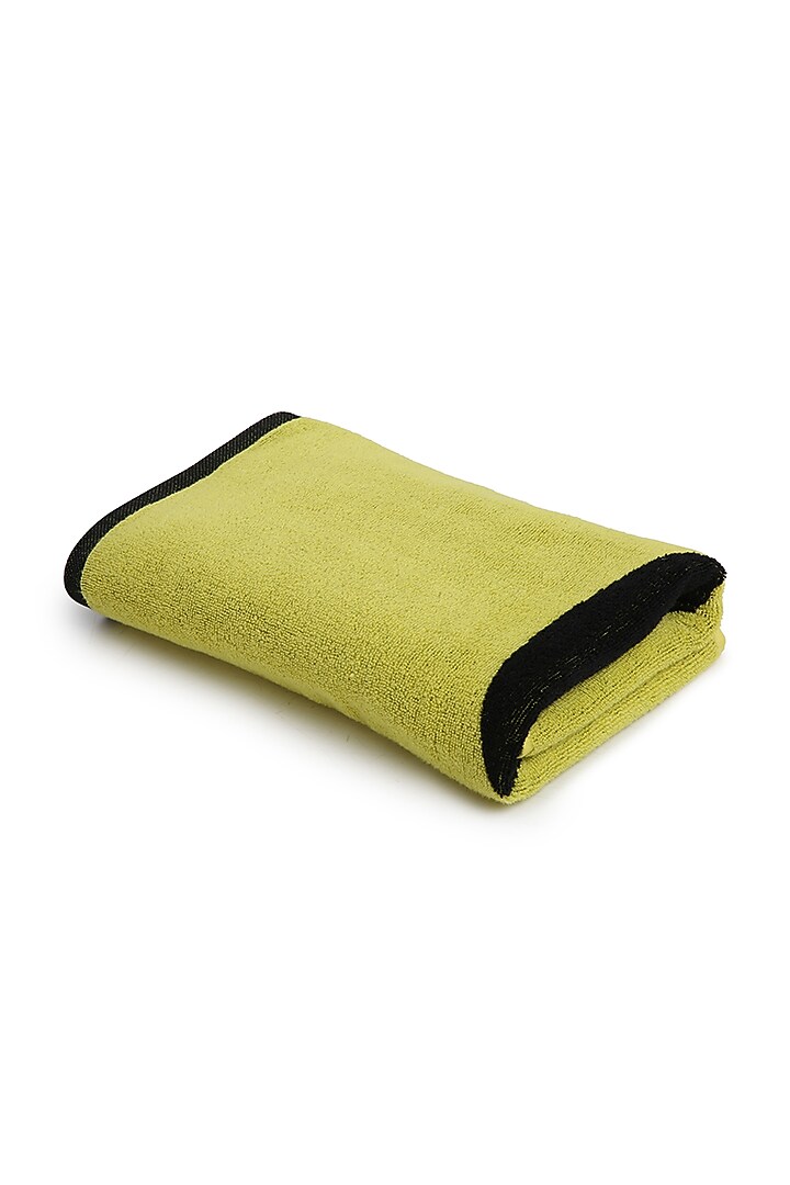Pale Yellow Cotton Jacquard Towel by Bonheur at Pernia's Pop Up Shop