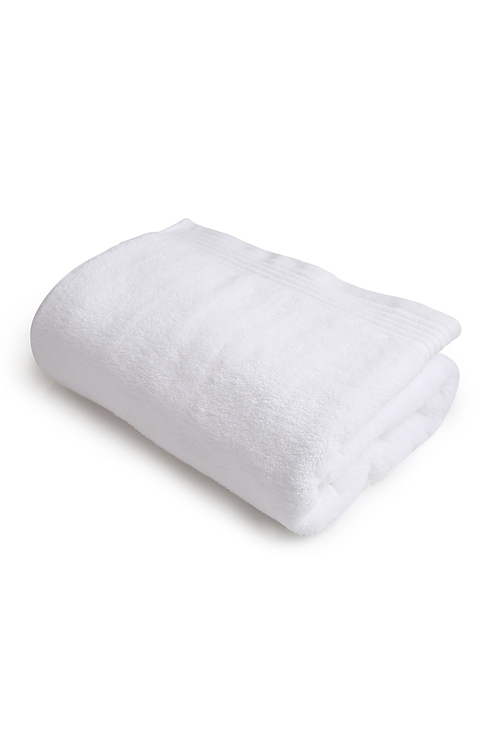 White Cotton Towel by Bonheur