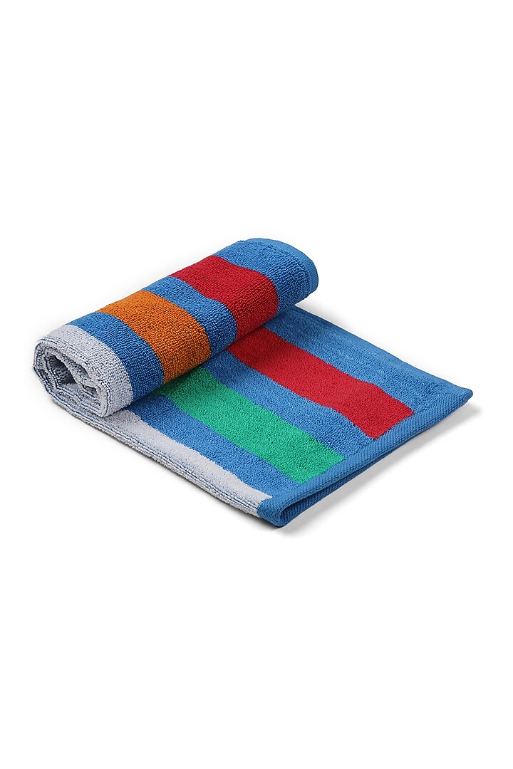 Multi-Colored Cotton Yarn Dyed Bath Towel by Bonheur at Pernia's Pop Up Shop