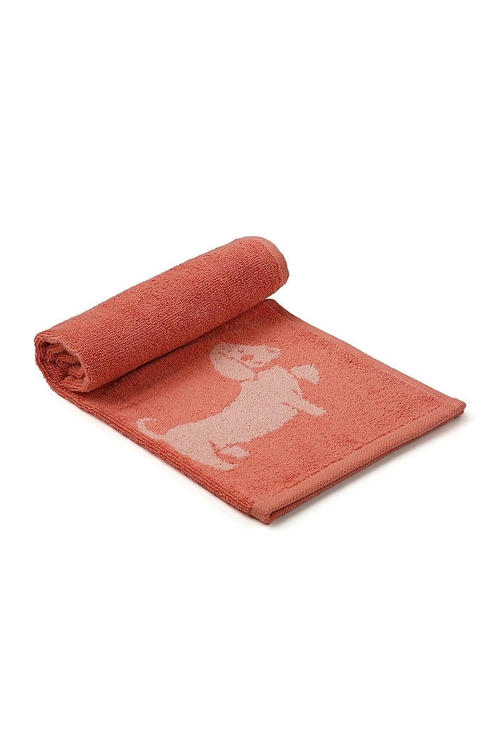 Peach Cotton Yarn Dyed Bath Towel by Bonheur at Pernia's Pop Up Shop