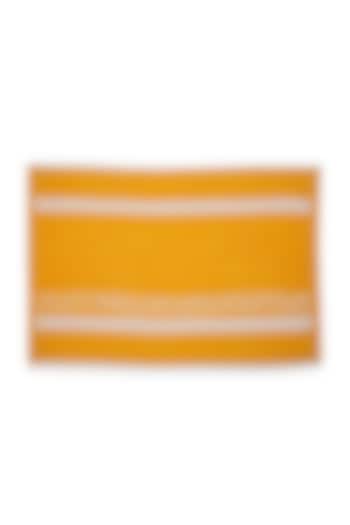 Yellow Cotton Yarn Dyed Bath Towel by Bonheur