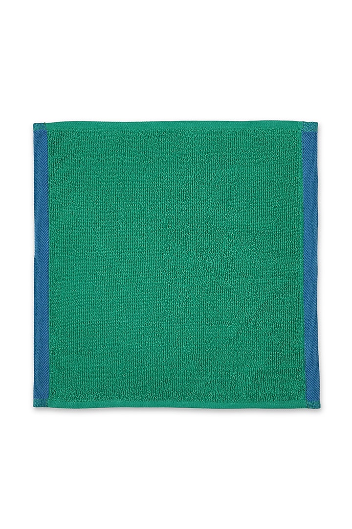 Green Cotton Yarn Dyed Hand Towel by Bonheur at Pernia's Pop Up Shop