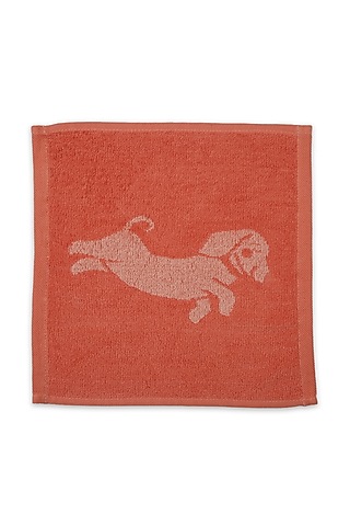 Peach Cotton Yarn Dyed Hand Towel by Bonheur