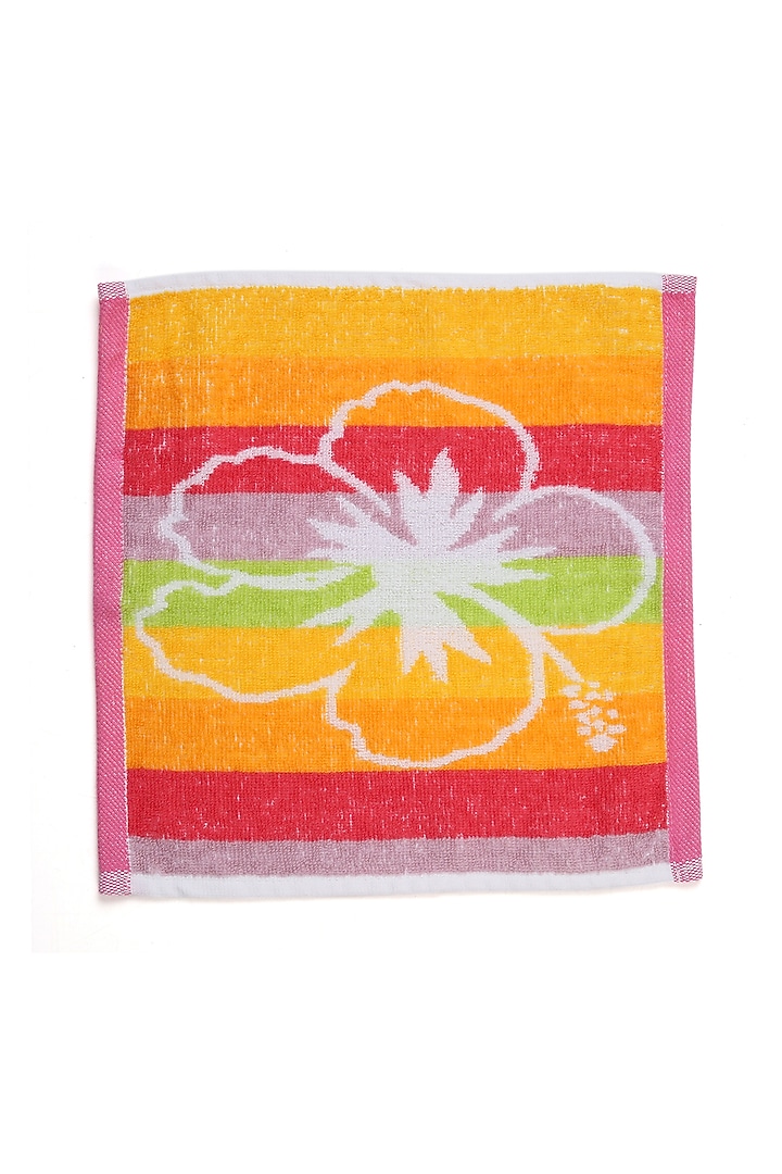 Multi-Colored Cotton Yarn Dyed Hand Towel by Bonheur