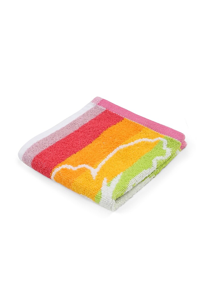 Multi-Colored Cotton Yarn Dyed Hand Towel by Bonheur at Pernia's Pop Up Shop