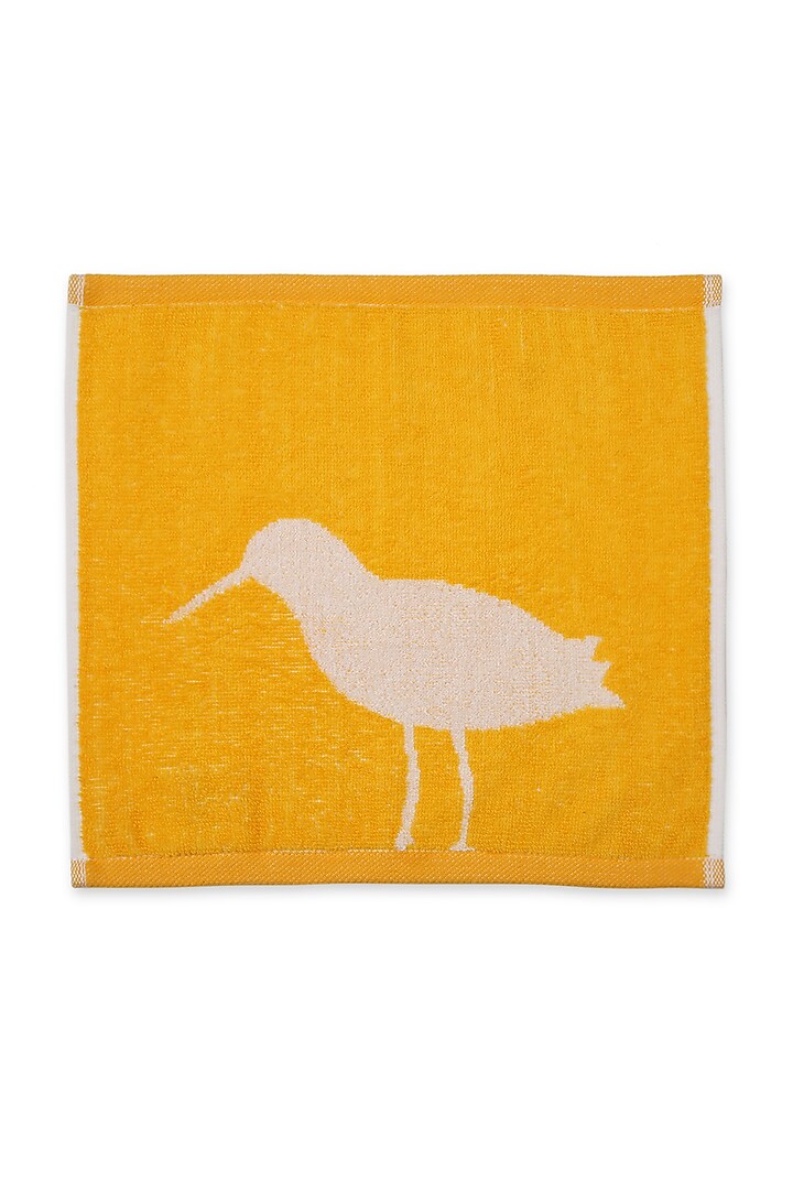 Yellow Cotton Yarn Dyed Hand Towel by Bonheur at Pernia's Pop Up Shop