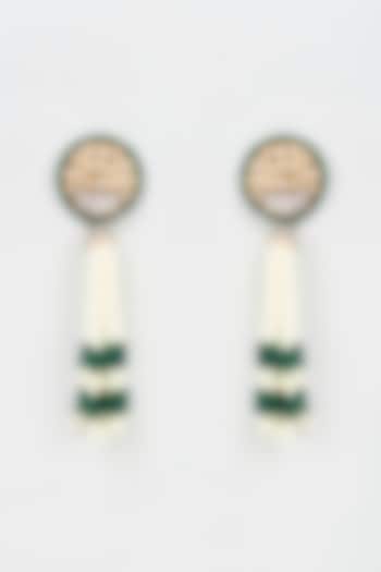 Gold Plated Kundan Polki Dangler Earrings by Bombay Polki at Pernia's Pop Up Shop