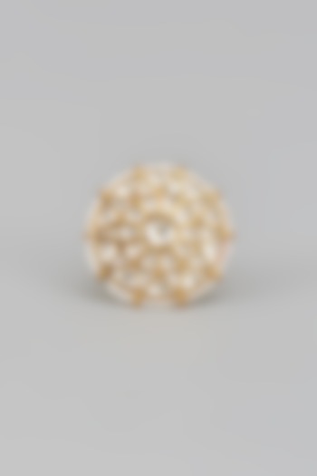 Gold Finish Kundan Polki Ring by Bombay Polki at Pernia's Pop Up Shop