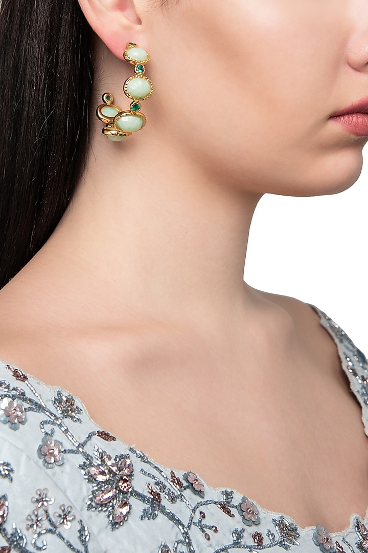 Pistachio Frida Hoops by The Bohemian