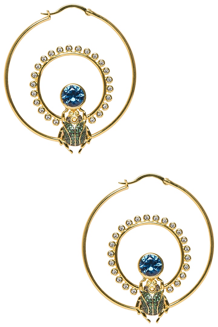 Multi Colored Bettle Loop Earring available only at Pernia's Pop Up Shop.