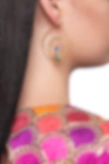 Multi Colored Bettle Loop Earring by The Bohemian