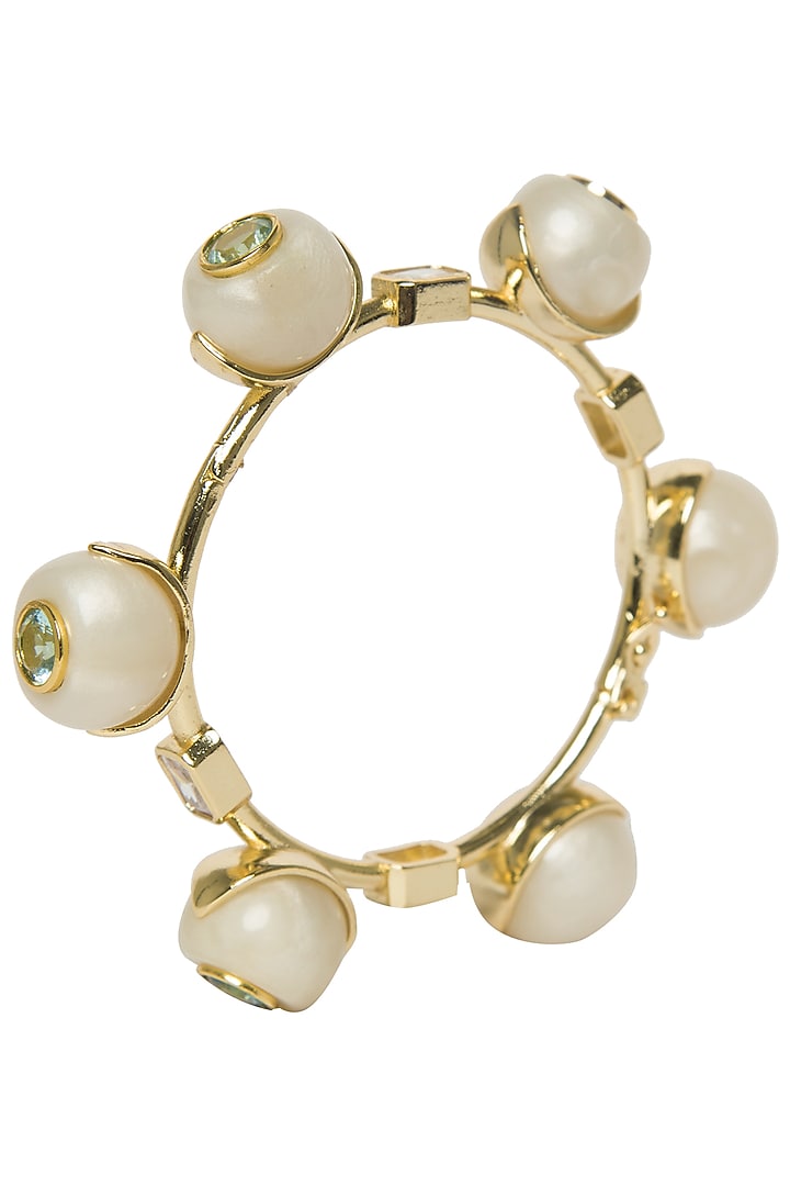 White zircon audrey bangle available only at Pernia's Pop Up Shop.