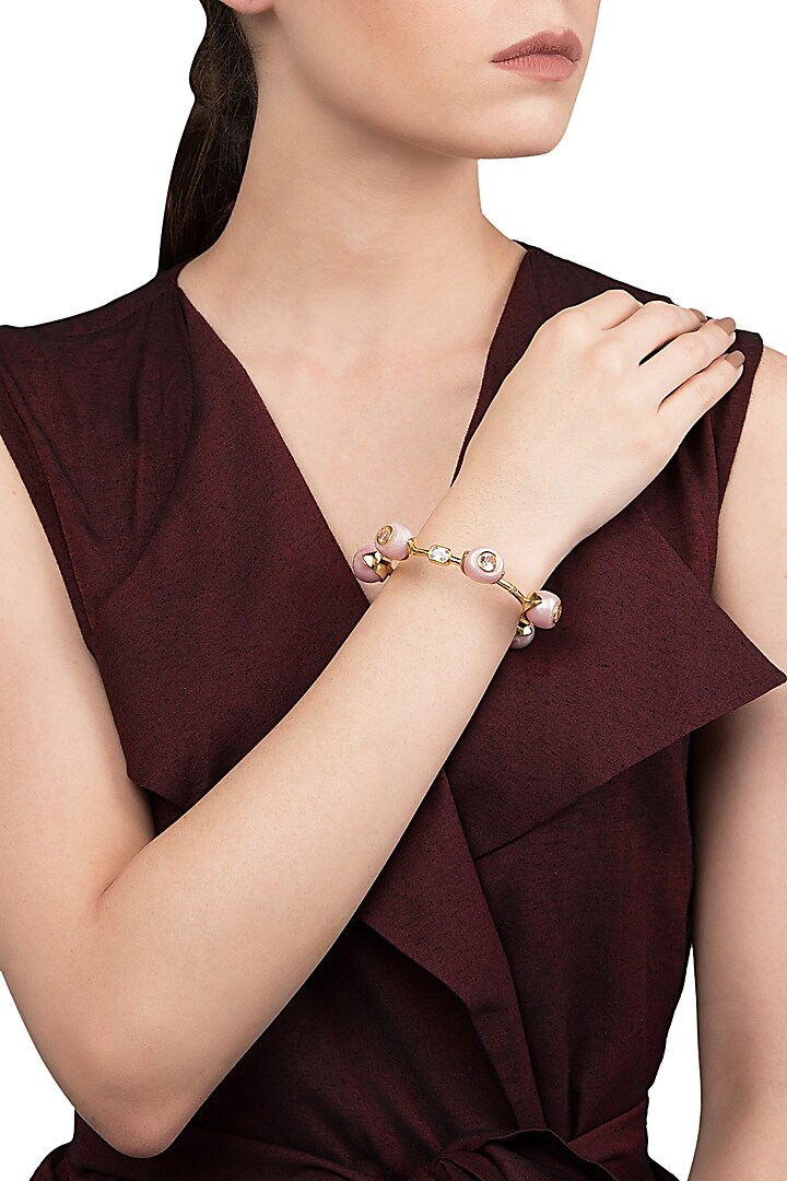 Pink Zircon Audrey Bangle by The Bohemian