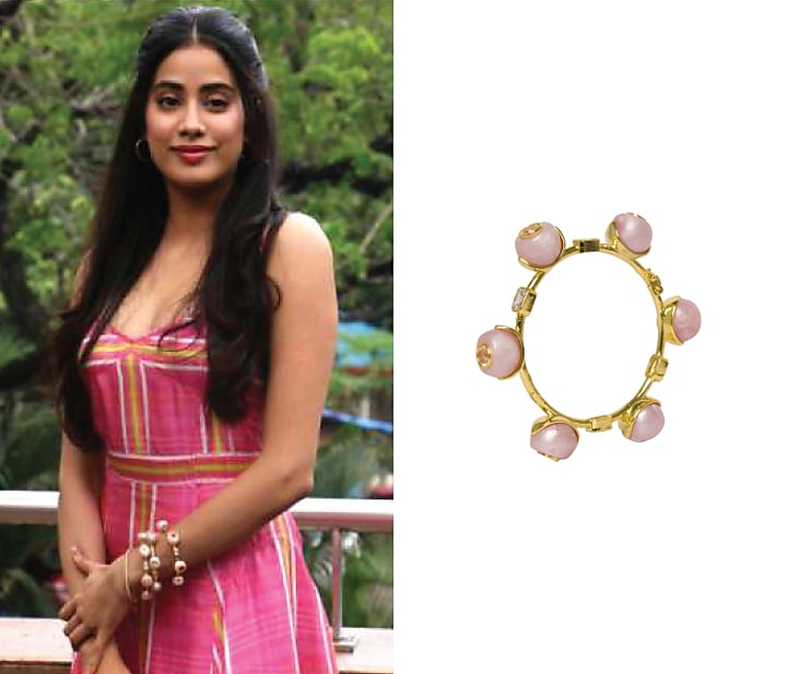 Pink zircon audrey bangle available only at Pernia's Pop Up Shop.