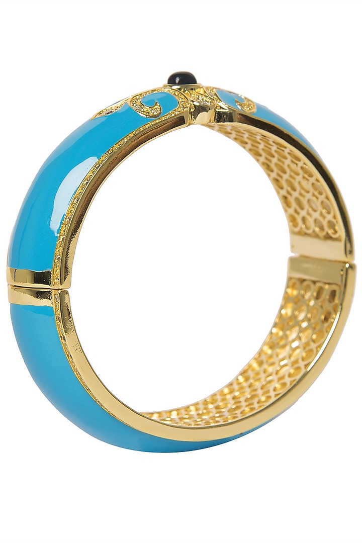 Turquoise blue vintage detailed bangle available only at Pernia's Pop Up Shop.