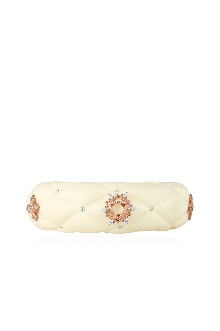 The Bohemian presents Rose gold plated white star motif resin bangle available only at Pernia's Pop Up Shop.