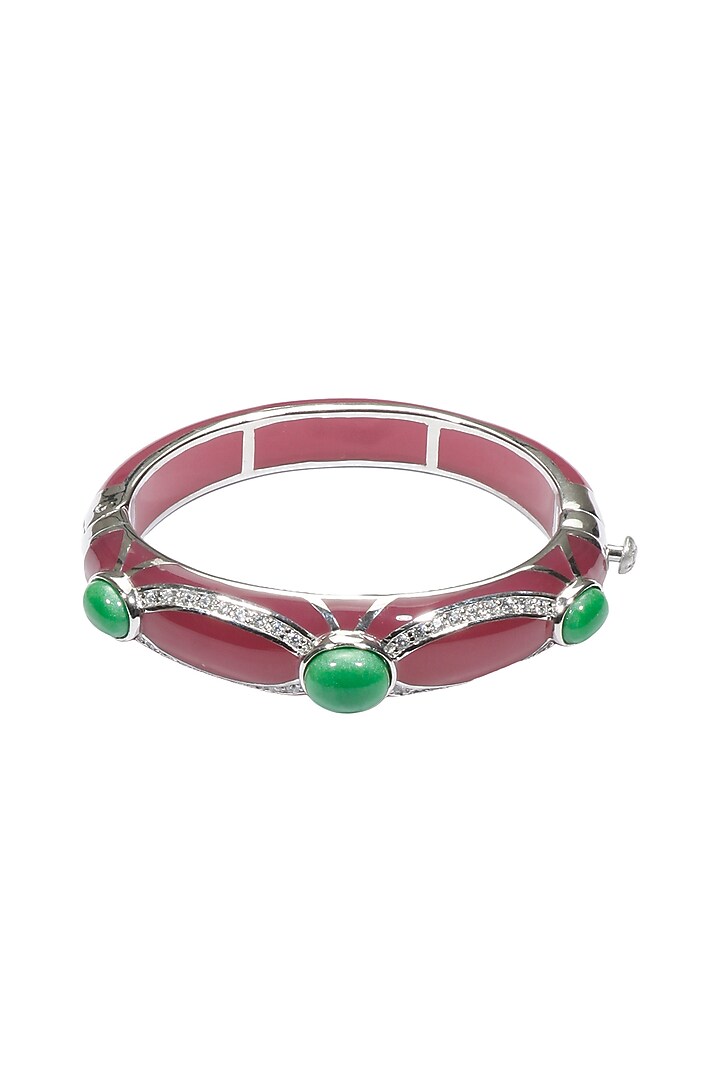 The Bohemian presents Classic three stones bangle available only at Pernia's Pop Up Shop.