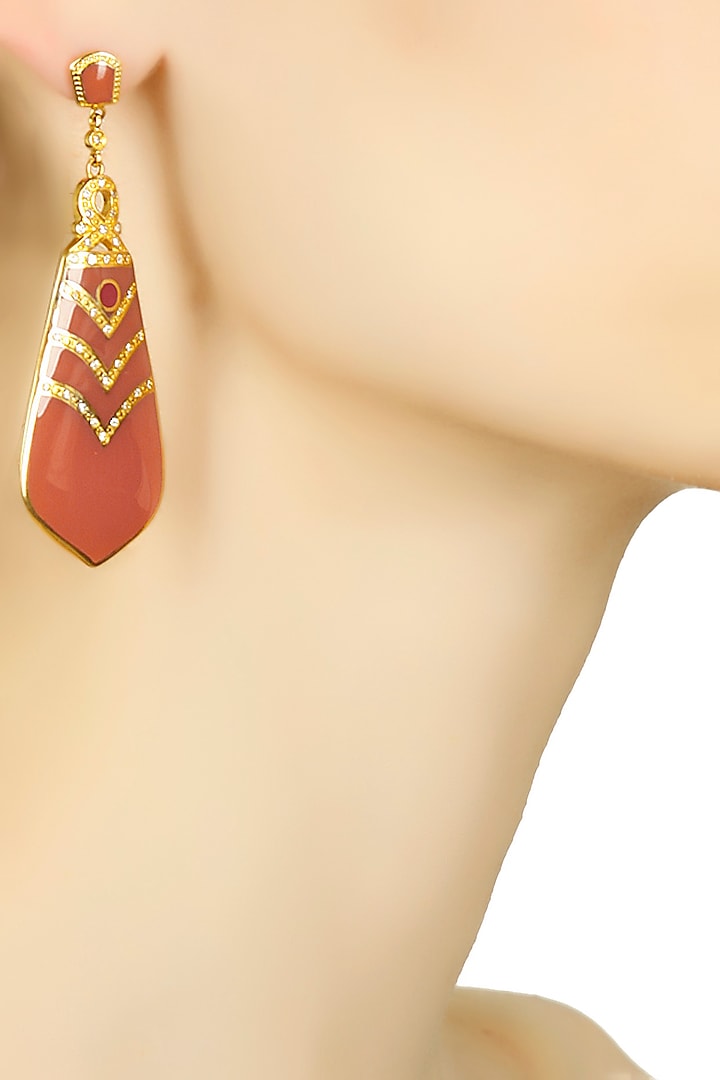 Coral berry drop earrings by The Bohemian