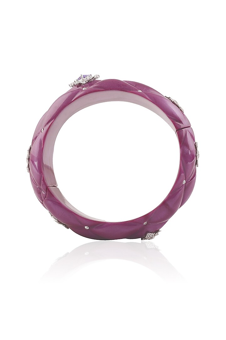 The Bohemian presents Pearly purple dazzling star shaped motif bangle available only at Pernia's Pop Up Shop.