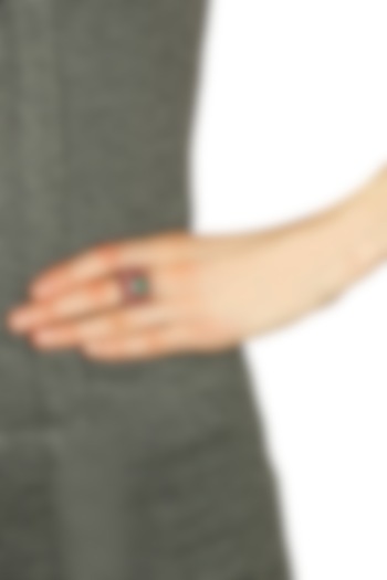 Rhodium plated the pantheon ring available only at Pernia's Pop Up Shop.