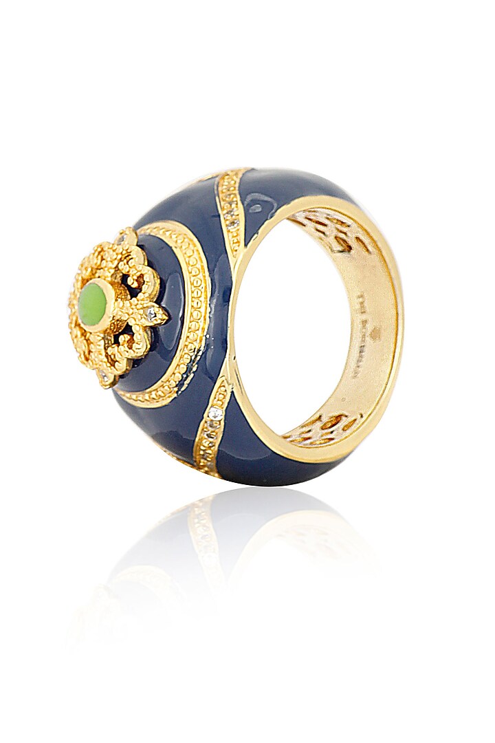 Gold plated chantilly vintage ring available only at Pernia's Pop Up Shop.