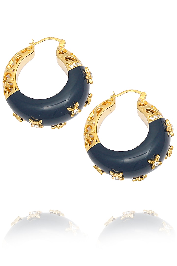 Gold plated confetti earrings available only at Pernia's Pop Up Shop.