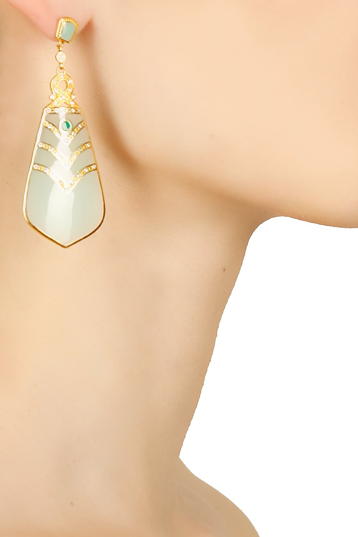 Gold plated berry drop earrings available only at Pernia's Pop Up Shop.