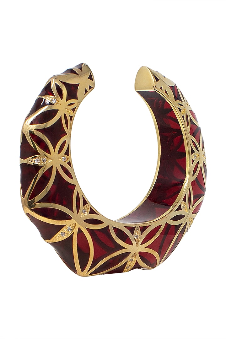 Gold plated amber cuff available only at Pernia's Pop Up Shop.