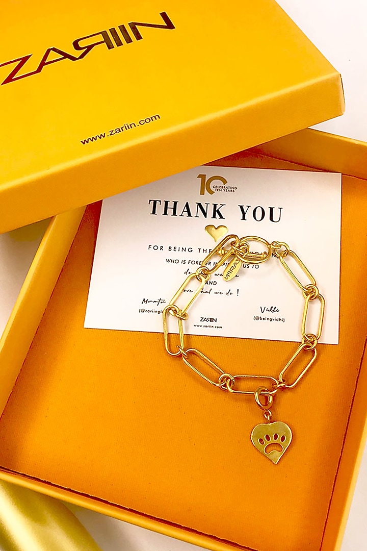 Gold Plated Bracelet In Gift Box by Zariin at Pernia's Pop Up Shop