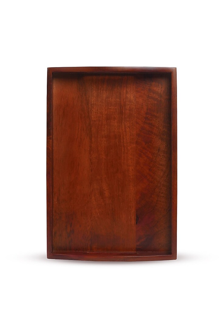 Brown Solid Wood Serving Tray by Brick Brown at Pernia's Pop Up Shop