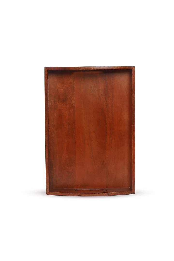 Brown Solid Wood Serving Tray (Set Of 2) by Brick Brown at Pernia's Pop Up Shop