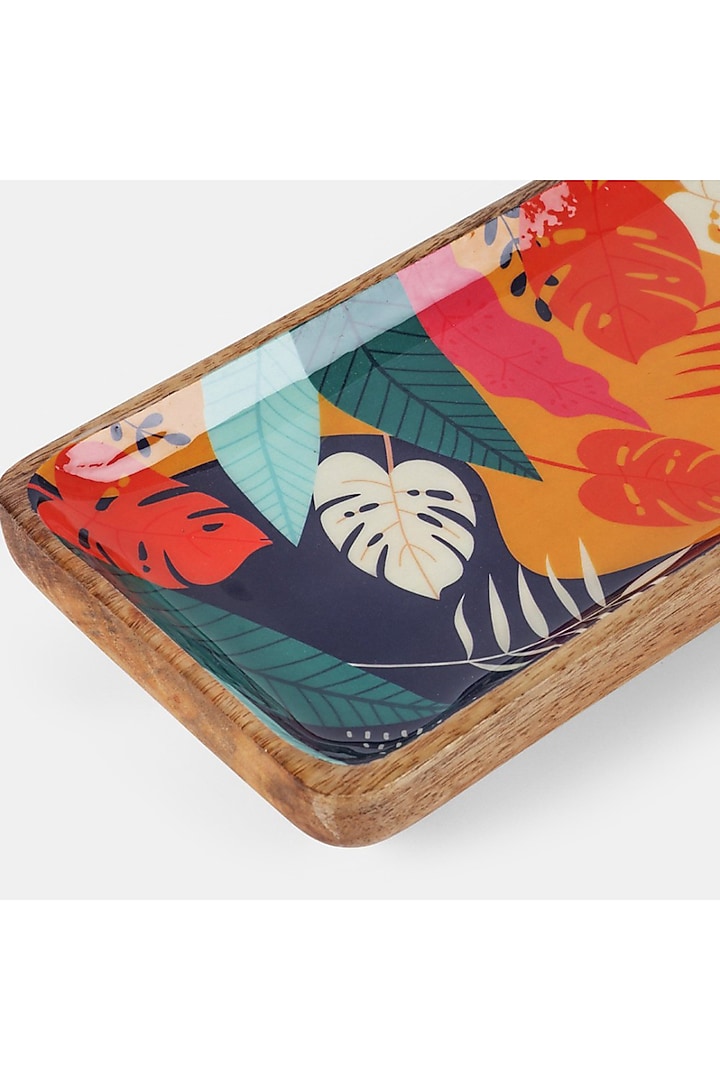 Multi-Colored Solid Wood Tropical Rectangle Serving Platter by Brick Brown at Pernia's Pop Up Shop
