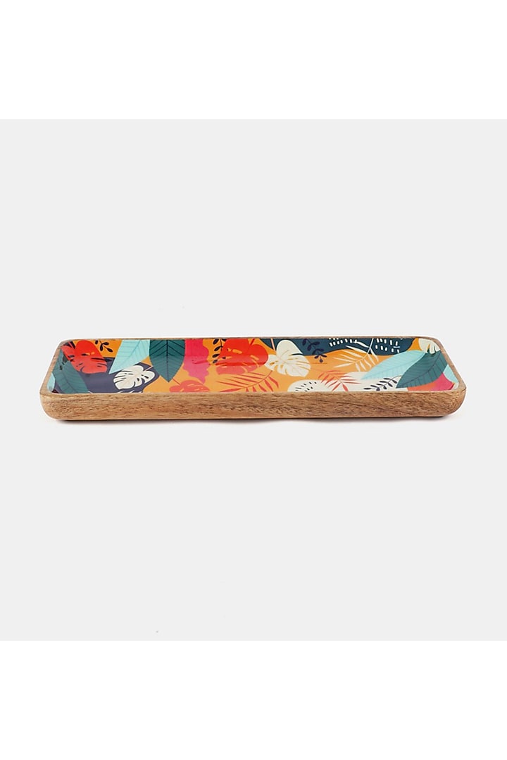 Multi-Colored Solid Wood Tropical Rectangle Serving Platter by Brick Brown at Pernia's Pop Up Shop