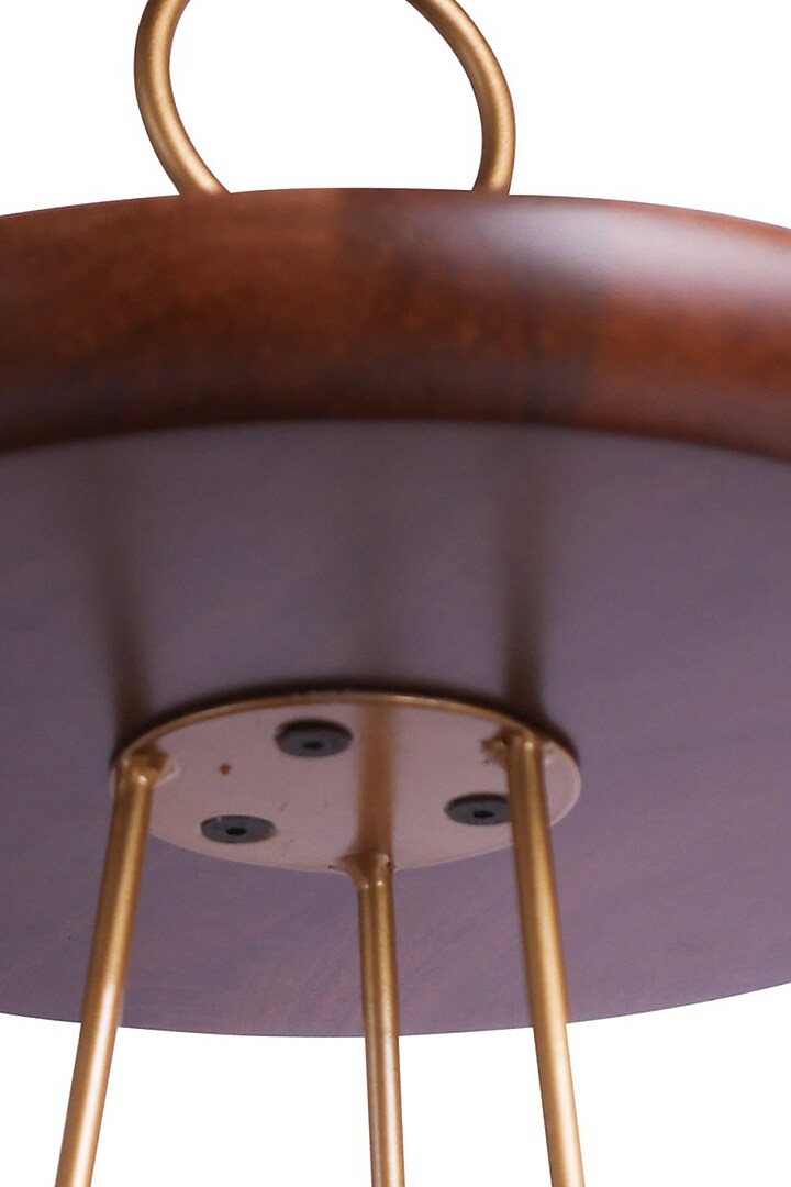 Brown Mango Wood Premium Handcrafted Twin-Tiered Cake Stand by Brick Brown at Pernia's Pop Up Shop