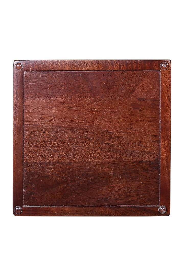 Brown Mango Wood Premium Handcrafted Marmora Drink Table by Brick Brown at Pernia's Pop Up Shop