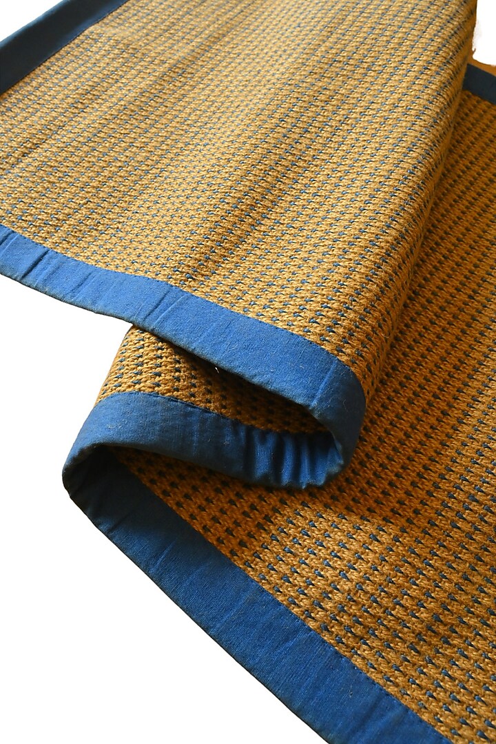 Blue & Beige Jute Mats by Blue Lotus Design at Pernia's Pop Up Shop