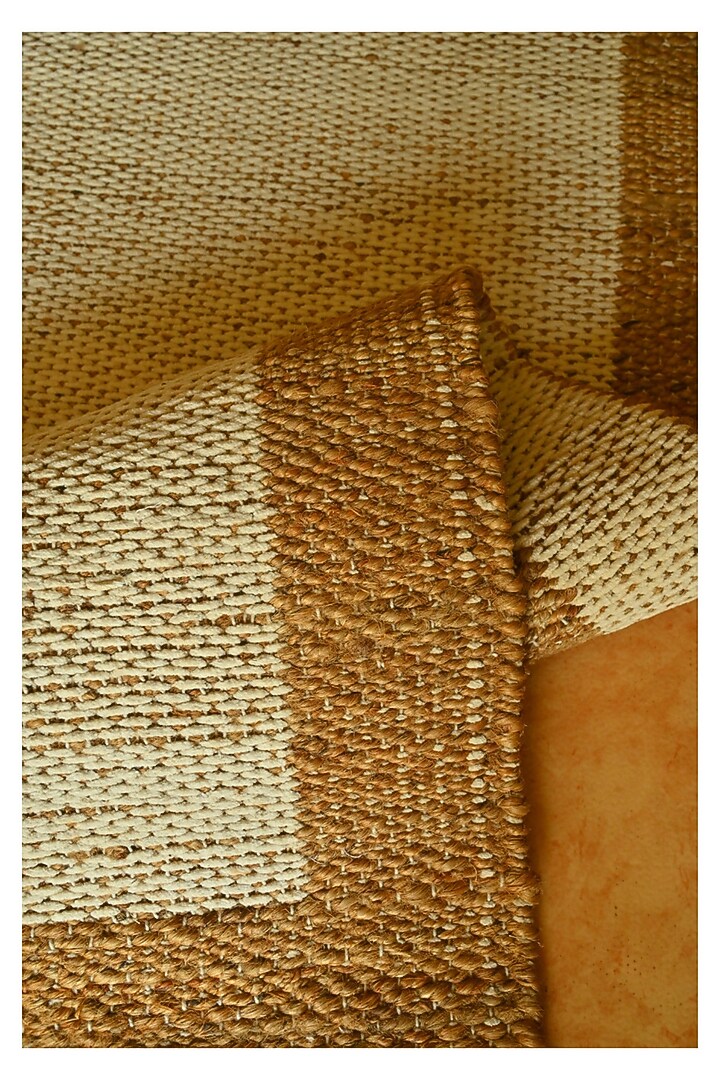 White & Brown Hemp Cotton Rugs by Blue Lotus Design at Pernia's Pop Up Shop