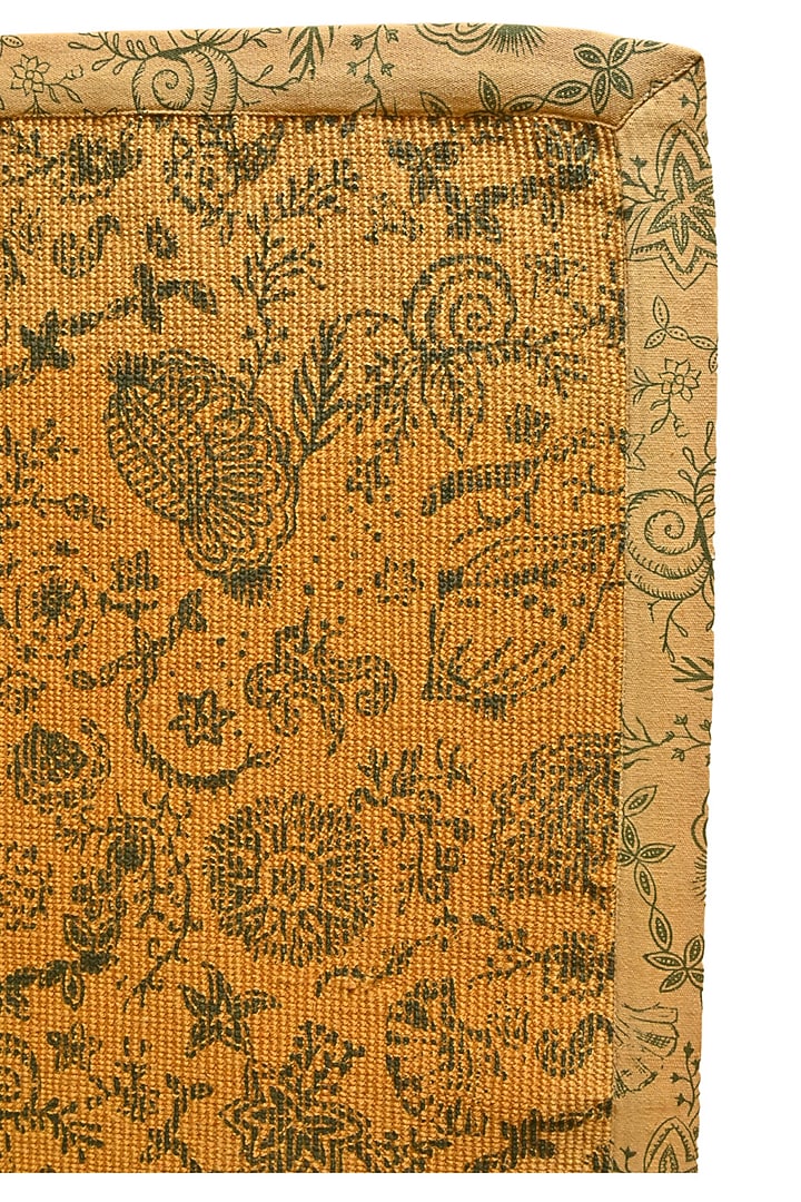 Cream & Natural Jute Hand Painted Rugs by Blue Lotus Design at Pernia's Pop Up Shop