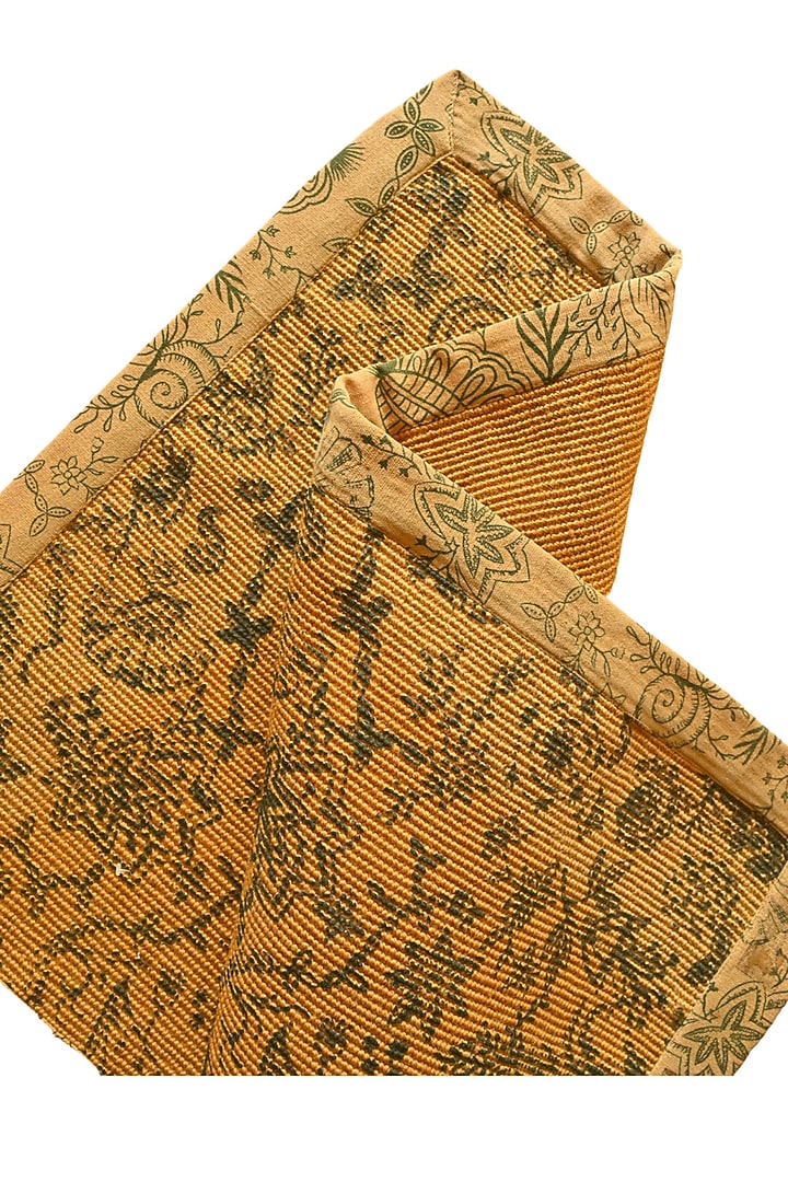 Cream & Natural Jute Hand Painted Rugs by Blue Lotus Design at Pernia's Pop Up Shop