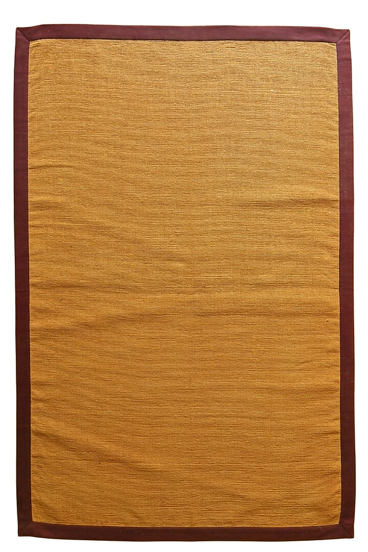 Natural & Maroon Jute Mats by Blue Lotus Design at Pernia's Pop Up Shop