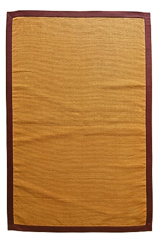 Natural & Maroon Jute Mats by Blue Lotus Design