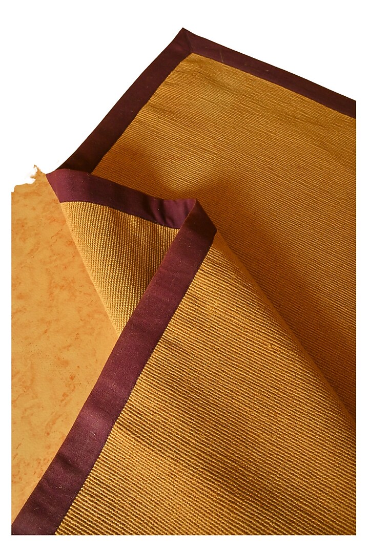 Natural & Maroon Jute Mats by Blue Lotus Design at Pernia's Pop Up Shop