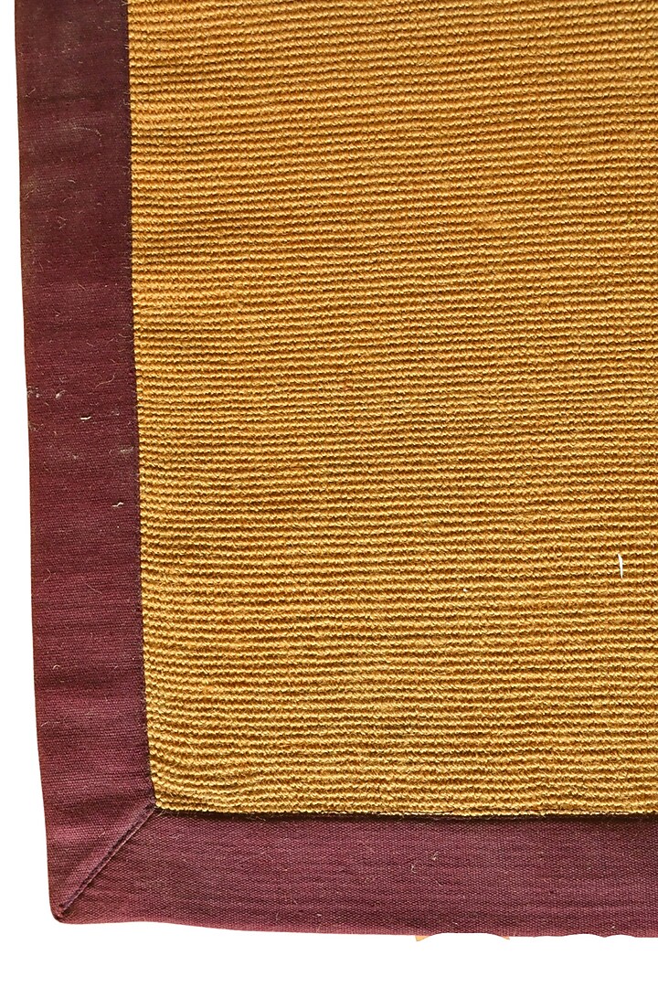 Natural & Maroon Jute Mats by Blue Lotus Design at Pernia's Pop Up Shop