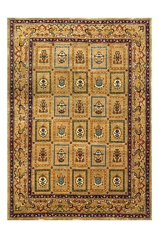 Multi-Colored Blended Wool Hand-Knotted Persian Rug by Blue Lotus Design