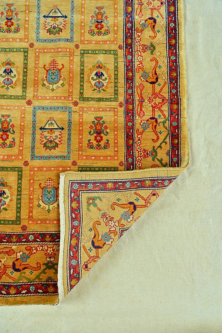 Multi-Colored Blended Wool Hand-Knotted Persian Rug by Blue Lotus Design at Pernia's Pop Up Shop